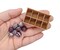Miniature Purple Ornaments with Box, Dollhouse Christmas Baubles, Adorabilities